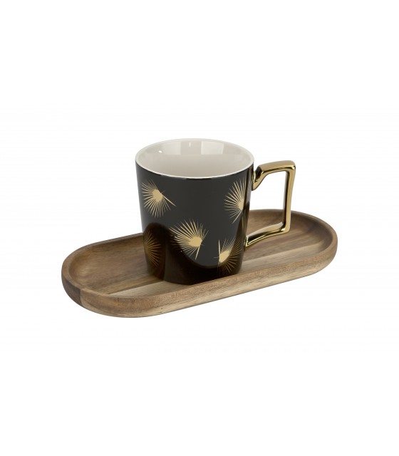 Kubek Porcelanowy Ml Karen Czarny Z Ote Kwiaty Witek Home