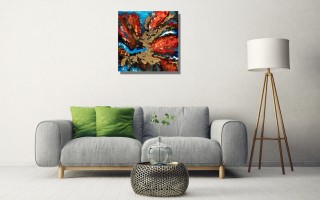 Obraz abstrakcyjny 100x100 cm Vibrant