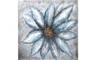 Obraz 100x100 cm Niebieski Kwiat