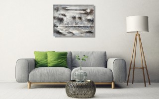 Obraz abstrakcyjny 80x100 cm Gray Skies