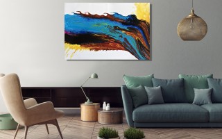 Obraz abstrakcyjny 100x150 cm Tint River