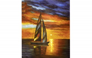 Obraz na płótnie 80x100 cm Sundown Offshore