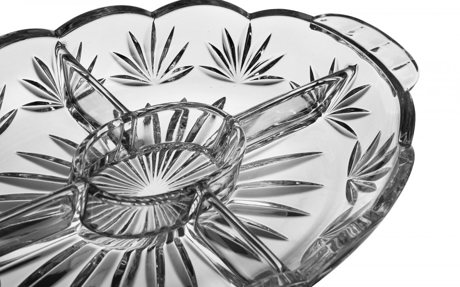Bombonierka Kryształowa z Pokrywką 41 cm Zawiercie Duża