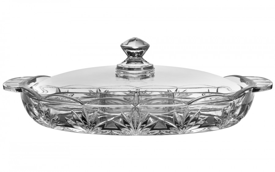 Bombonierka Kryształowa z Pokrywką 41 cm Zawiercie Duża
