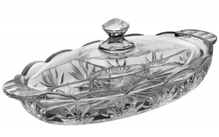 Bombonierka Kryształowa z Pokrywką 41 cm Zawiercie Duża