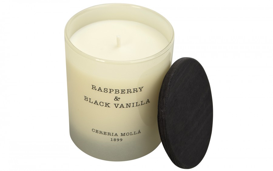 Świeca zapachowa 230 gr Premium  "Raspberry and Black Vanilla"