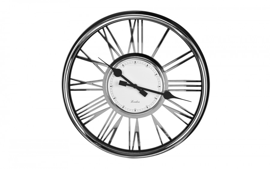 Zegar srebrny 44 cm