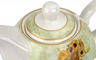 Filiżanka z dzbankiem i zaparzaczem Tea for One Sunflowers