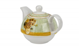 Filiżanka z dzbankiem i zaparzaczem Tea for One Sunflowers