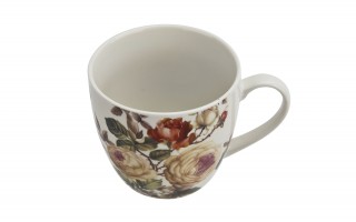 Kubek porcelanowy 460 ml Zahra w koszyczku