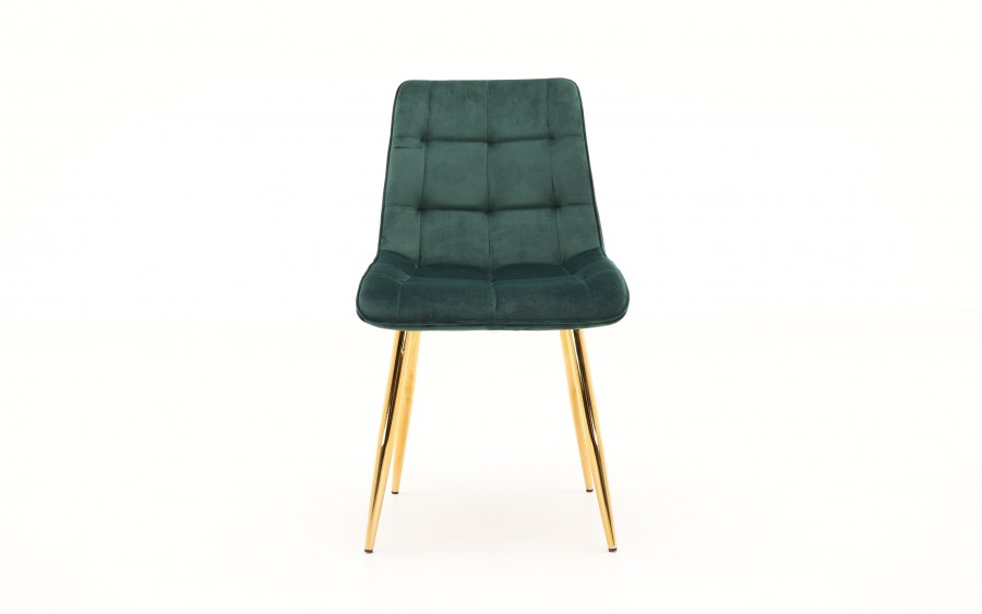 Krzesło Chic Gold Velvet Zielone