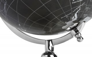 Globus Ziemi czarno-srebrny 38 cm 135296