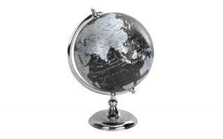 Globus Ziemi czarno-srebrny 38 cm 135296