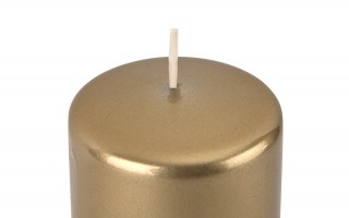 Świeca klubowa złoty metalik wys. 15 cm