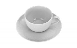 Komplet 6 filiżanek 200ml ze spodkami Alga