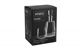 Komplet do whisky karafka 950 ml + szklanki 370 ml Fjord