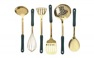 Komplet przyborów kuchennych 7 el. Grava Green