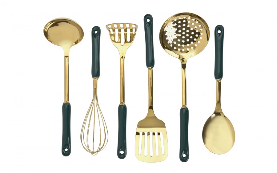 Komplet przyborów kuchennych 7 el. Grava Green