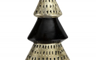 Figurka ozdobna Choinka czarno-złota 30cm