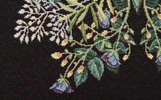 Poszewka dekoracyjna 45x45 cm Motyl na czarnym tle Gobelinowa Premium