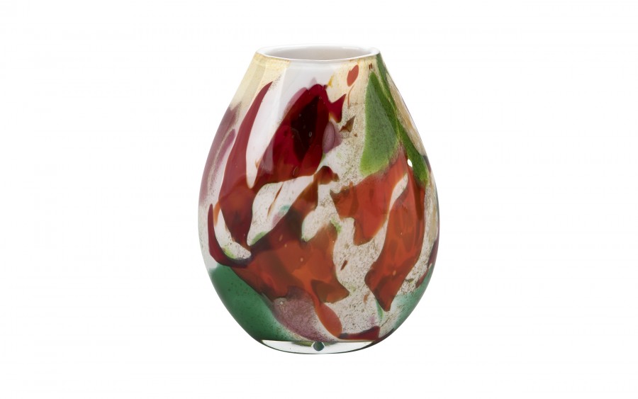 Szklany wazon kolorowy owalna podstawa Sigma Glass