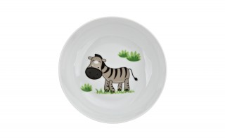 Zestaw naczyń dla dzieci Zebra porcelanowy
