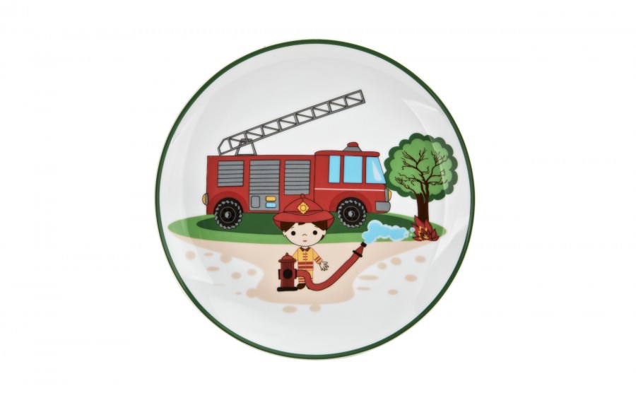 Zestaw naczyń dla dzieci Mały Strażak porcelanowy
