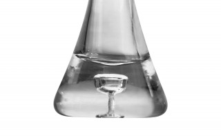 Wazon wazonik szklany skośny 20 cm Sigma Glass
