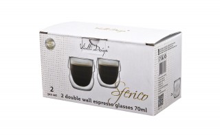 2 szklanki do espresso z podwójną ścianką 70 ml Sferico
