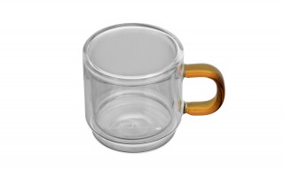 Komplet 2 szklanek termicznych do espresso z podwójną ścianką 80 ml Amber