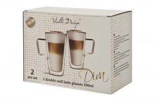 Komplet 2 szklanek 350 ml do latte Diva