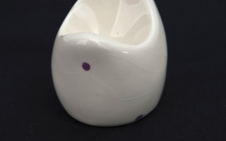Kieliszek na jajko Kurka z cyrkoniami porcelanowa