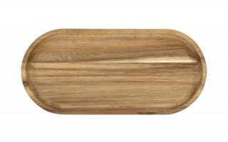 Deska do serwowania taca akacjowa 25x12x2 cm owalna