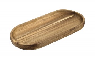 Deska do serwowania taca akacjowa 25x12x2 cm owalna