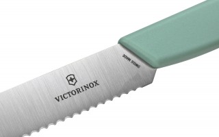Nóż stołowy ząbkowany Victorinox miętowy