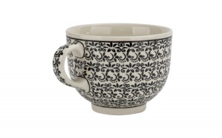 Filiżanka ceramiczna 500 ml + spodek Bolesławiec Dekor 941