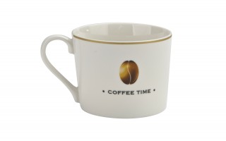 Zestaw 2 filiżanek 230 ml + spodki Coffee Time ziarenko kawy