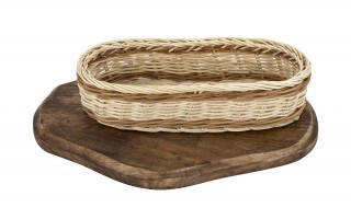 Koszyk rattanowy na sztućce i drobiazgi 27 cm Tin Tours DP 2095