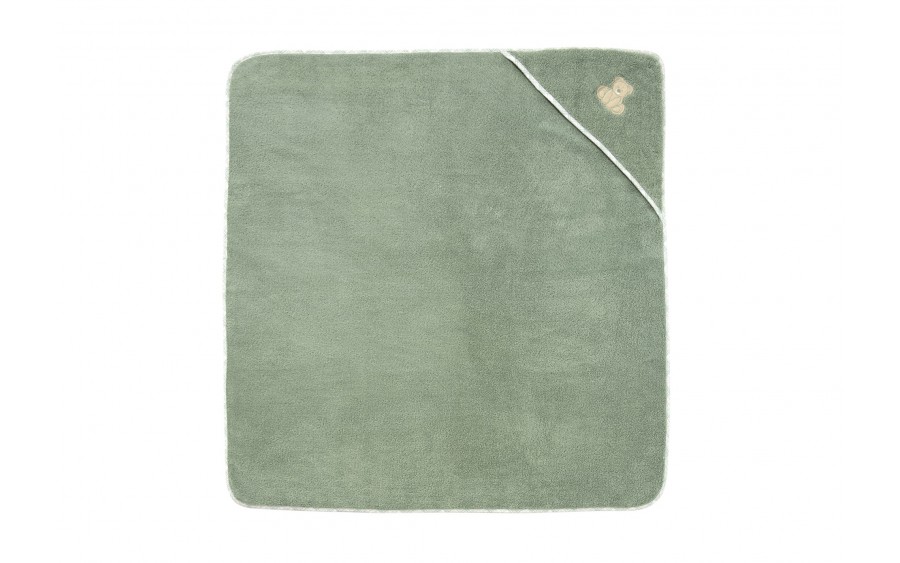 Ręcznik dziecięcy z kapturkiem 100x100 cm Teddy 5305 Zielony