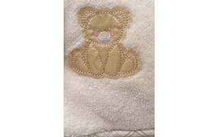 Ręcznik dziecięcy z kapturkiem 100x100 cm Teddy 103 Ecru