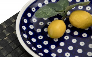 Półmisek owalny 28x17 cm Bolesławiec Dekor 42