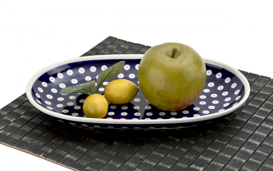 Półmisek owalny 28x17 cm Bolesławiec Dekor 42