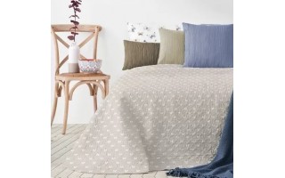 Komplet Narzuta Bouti Butterfly 235x270 cm + 2 poszewki 50x70 cm niebieska szara 230 c07