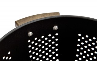 Cedzak/durszlak metalowy 22 cm czarny MPL