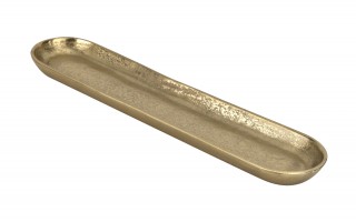 Taca dekoracyjna 46x11 cm złota owalna EW2284