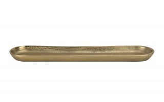 Taca dekoracyjna 46x11 cm złota owalna EW2284