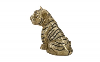 Figurka ozdobna Tygrys H10 cm złoty 142281