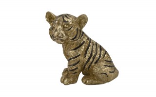 Figurka ozdobna Tygrys H10 cm złoty 142281