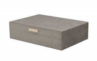 Szkatułka na biżuterię z kieszonką 27,5x19x5x7x5cm jasny brąz
