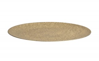 Talerz dekoracyjny plastikowy 33 cm złoty 147295